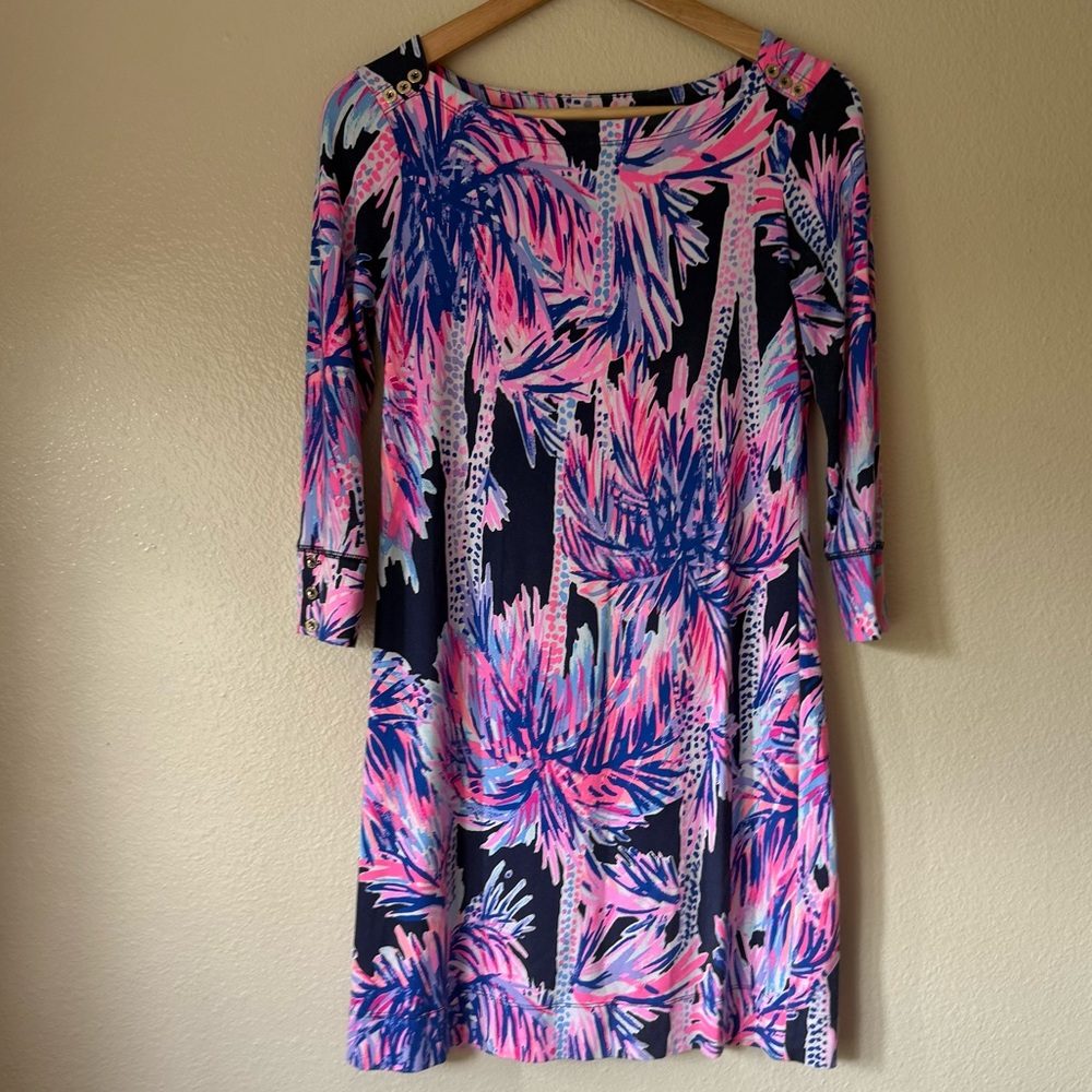 Lilly Pulitzer Pink and Blue Long Sleeve Dress